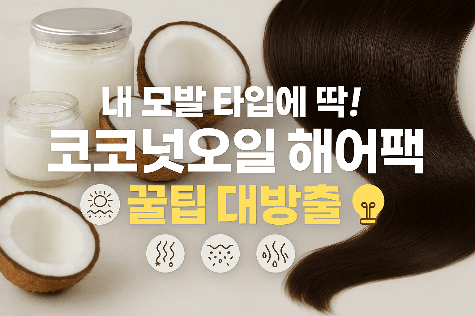 내 모발 타입에 딱 맞는 코코넛오일 헤어팩 사용 주기 & 꿀팁 대방출